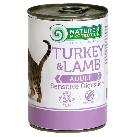 24635 Конс. корм для котів NP Adult Sensitive Digestion Turkey&Lamb (індичка та ягня) 400г