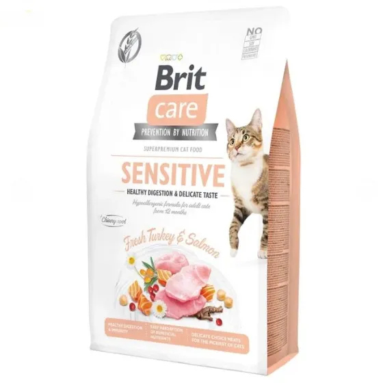 Brit Care Cat GF Sensitive HDigestion & Delicate Taste (для вибагливих кішок) 2кг