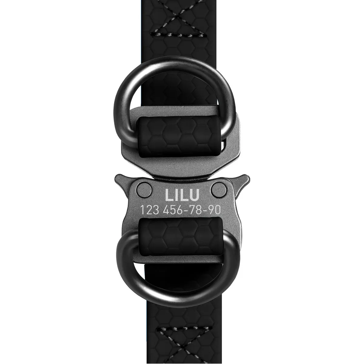 27641 Шлея WAUDOG Waterproof, водостійка, металева фурнітура (ширина 15 мм, длина 40-55 см)чорний
