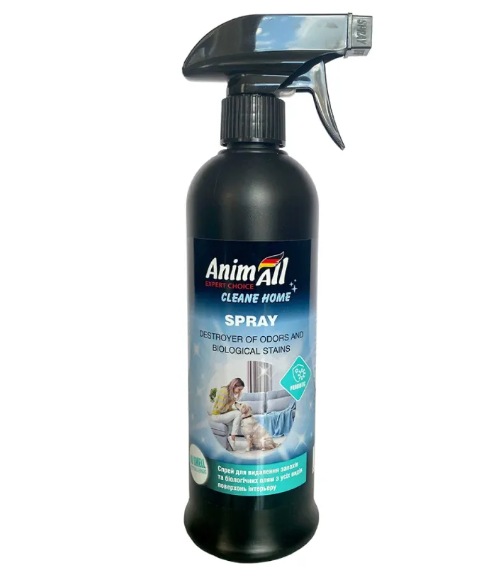 AnimAll Clean Home Спрей-винищувач запахів та біологічних плям, гіпоалергенний, 500мл