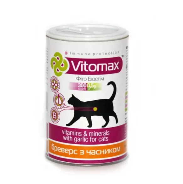 Vitamax Бреверс з часником для котів 300табл. 200046