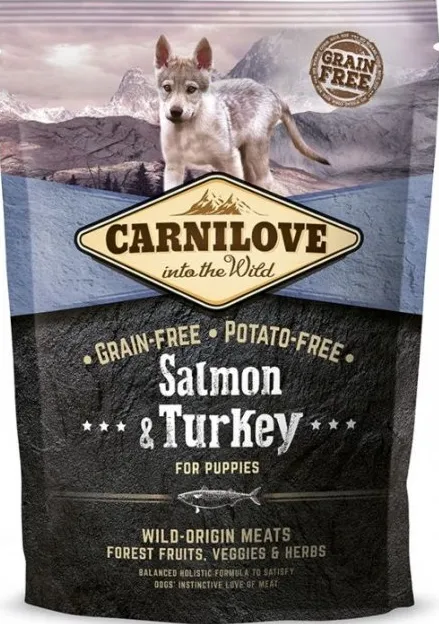 Корм Carnilove Puppy для цуценят великих порід з лососем та індичкою 1.5кг