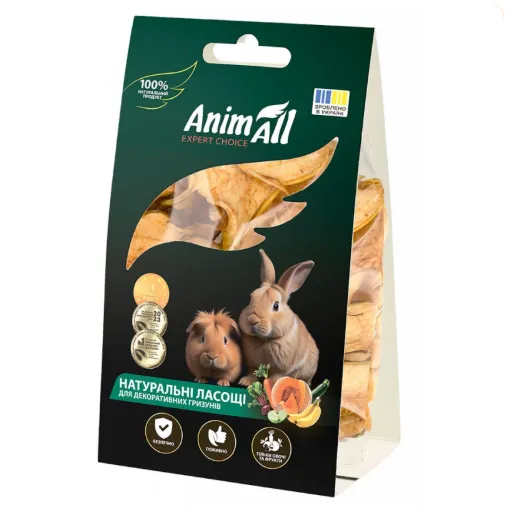 AnimAll Ласощі для гризунів Сушене яблуко 50г