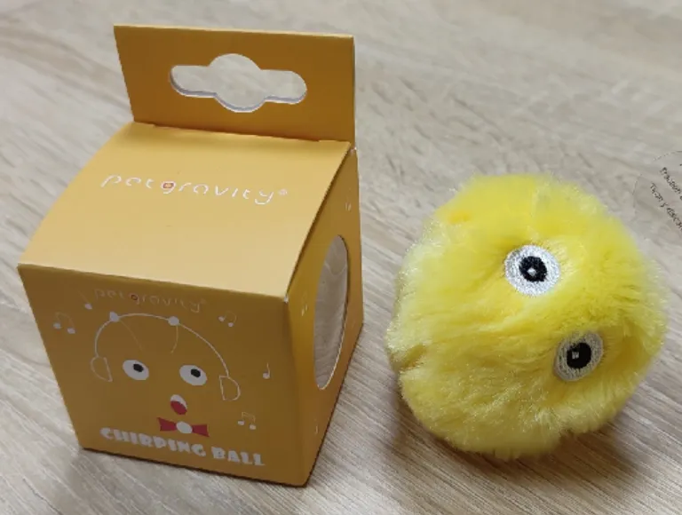 М'ячик для котів Chirping Ball плюшевий зі звуковим чипом
