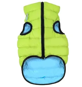 2248 Курточка для собак AiryVest Lumi двостороння люмінесцентна, S 40, салатово-голуба