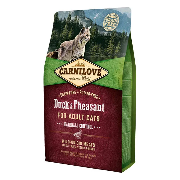 Корм для котів Carnilove Cat Hairball Control з качкою та фазаном 1кг 170203