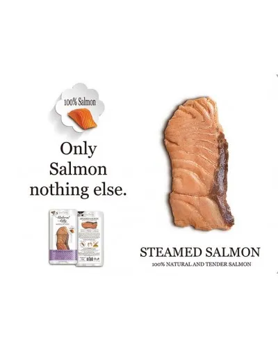 Ласощі для котів/собак Natural Kitty Original Series Steamed Salmon шматочки лосося, приготовані на пару 30г UNK20201