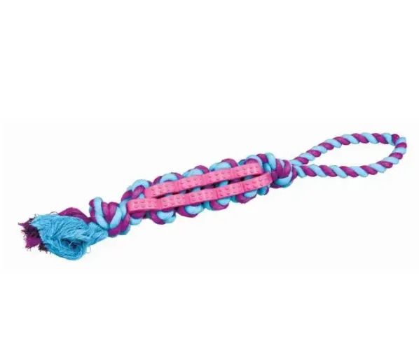 33192 Подвійна паличка на канаті "Denta Fun" (гума) 4см/37см