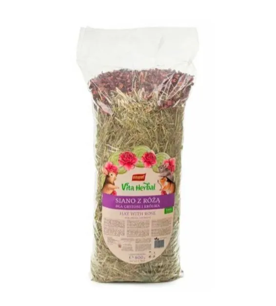 Vitapol Vita Herbal Сіно для гризунів з пелюстками троянд 800г 4404