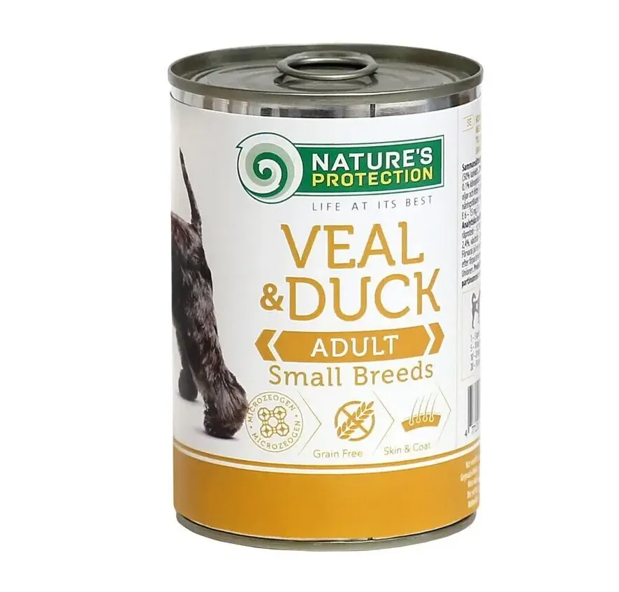 Корм для собак Nature's Protection Adult Small Breed Veal & Duck (для малих порід, телятина & качка) 400г
