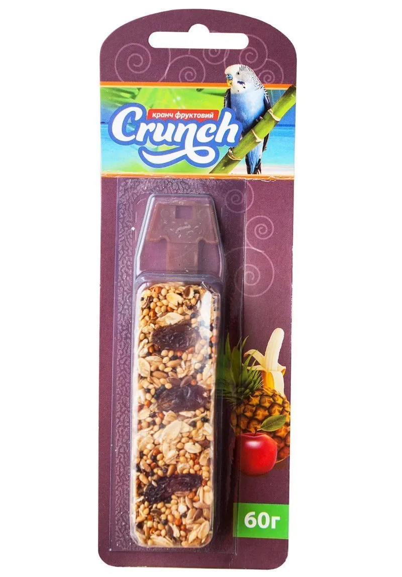 Кранч для папуг Фруктовий, 60 г