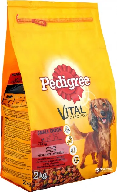 Pedigree для дорослих собак малих порід (яловичина), 2 кг