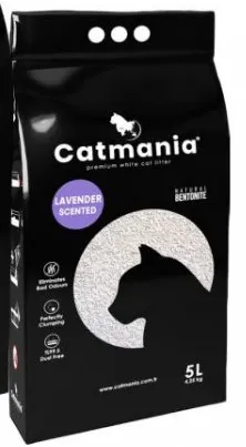 Бентонітовий наповнювач CATMANIA лаванда + фіолет. гранули, 5л
