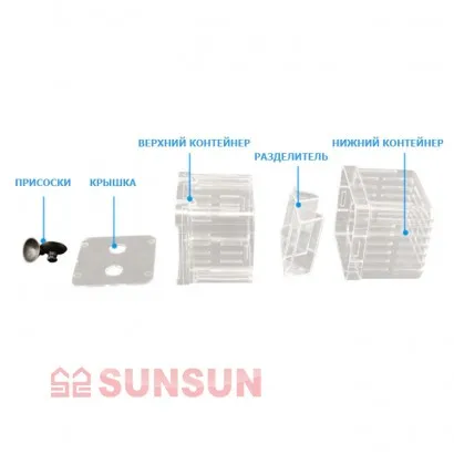Відсадник для нересту риб SunSun, SX-14 10х7х13см №927775