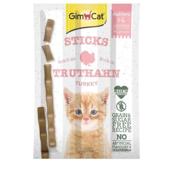 М'ясні палички Gimborn GimCat Turkey Індичка для кошенят 3шт*3г