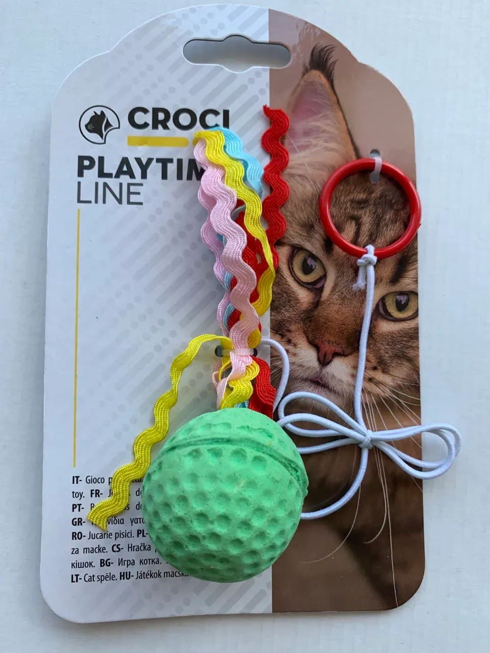CROCI Іграшка для кішок М'яч на резинці, 4 см