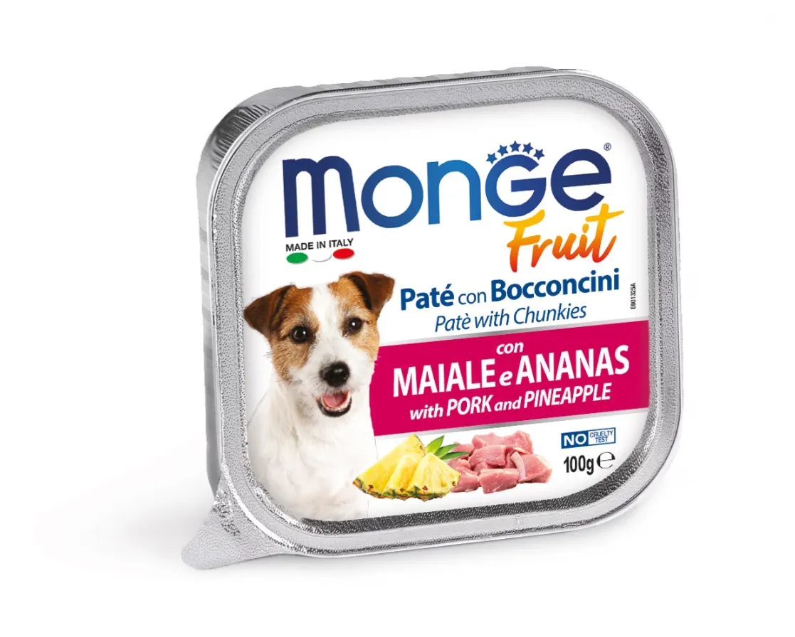 Корм для собак MONGE Fruit Pork/Pineapple свинина/ананас 100г