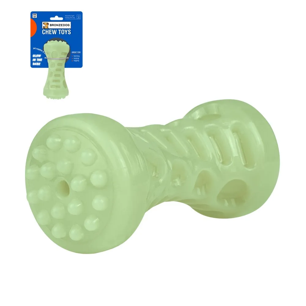 BronzDog Chew Bone 5*13см світлонакопичувальна іграшка
