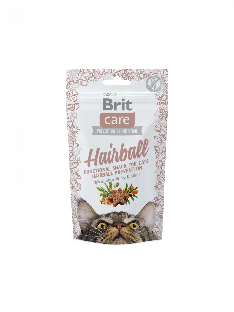 Ласощі Brit Care Hairball з качкою для котів, 50г