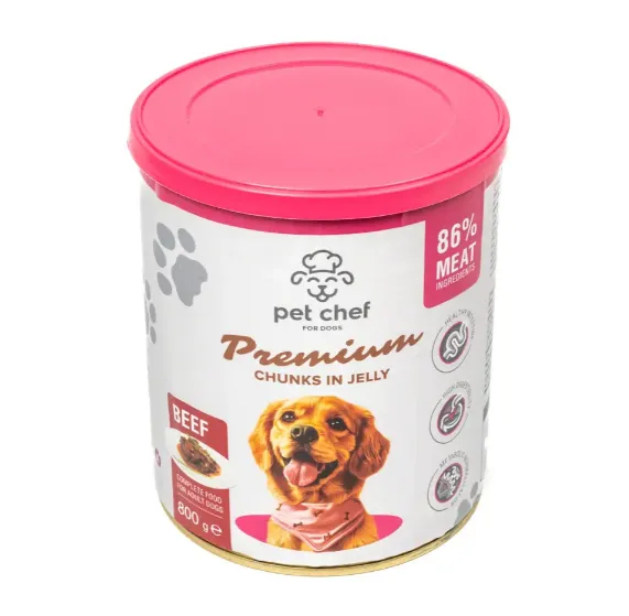 Корм для собак Pet Chef шматочки в желе з яловичиною 800г