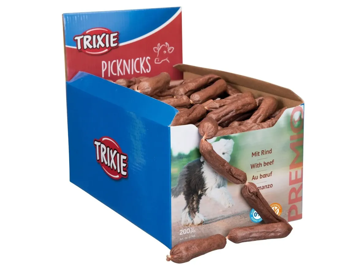 2748 Сосиски для собак Trixie Premio Picknicks яловичина 8см*8г 200шт/уп (поштучно)