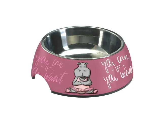 Миска CROCI MELAMINE HIPPO нержавіюча, гумова основа, змінна чаша 0.4л 24см C6059227 — фото, характеристики, купити в «Живий Куток»