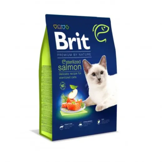 Brit Premium by Nature Cat Sterilized (д/стерилізованих котів, лосось) 1кг