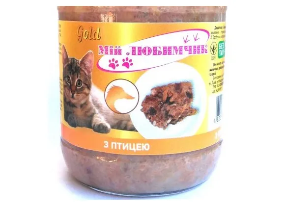 Мій Любимчик Gold корм для котів (птиця), 500 г