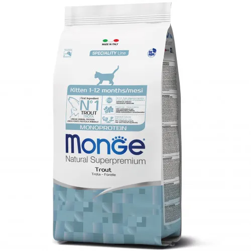 Корм для кошенят MONGE Kitten Trout форель 400г