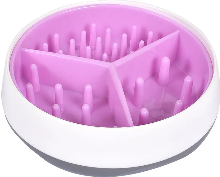 Миска AnimAll 2в1 для повільного харчування 600мл light violet