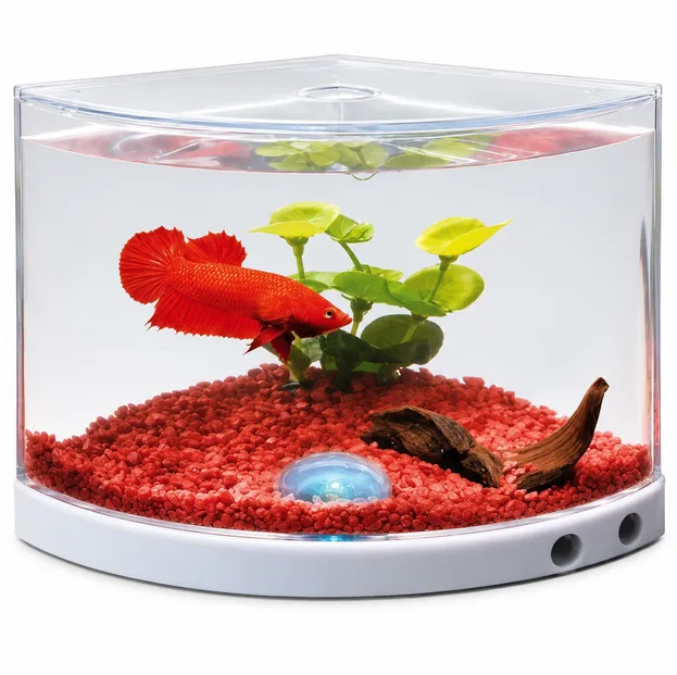 Пластиковий кутовий акваріум для півника Betta Tank T-10 H061