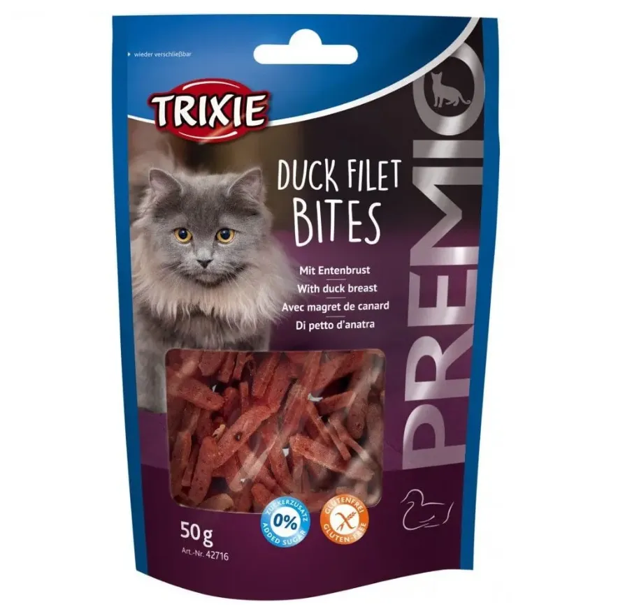 42716 Ласощі для котів Trixie Premio Duck Filet Bites качка 50г