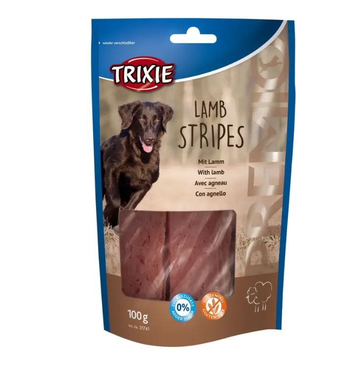 31741 Ласощі для собак Trixie Premio Lamb Stripes ягня 100г