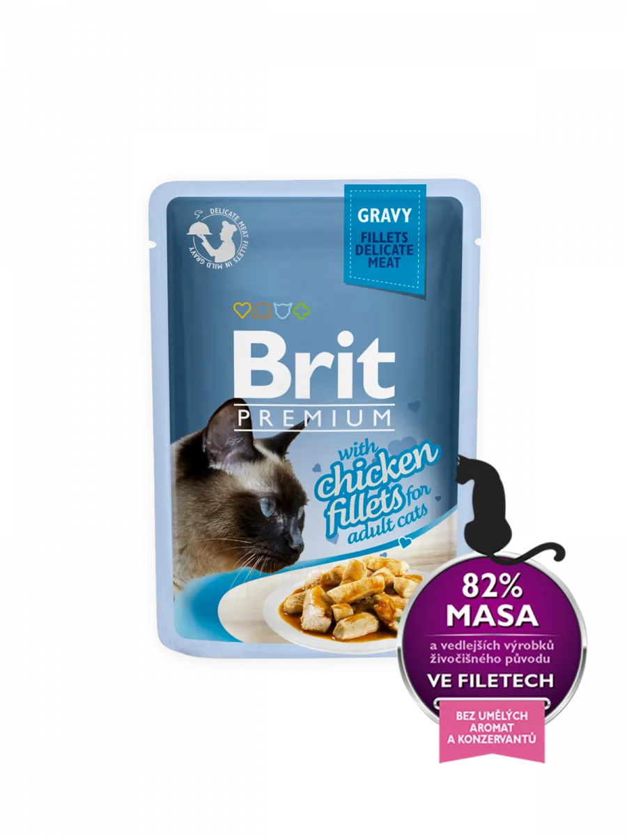 Brit Premium Cat pouch (філе курки в соусі) 85g