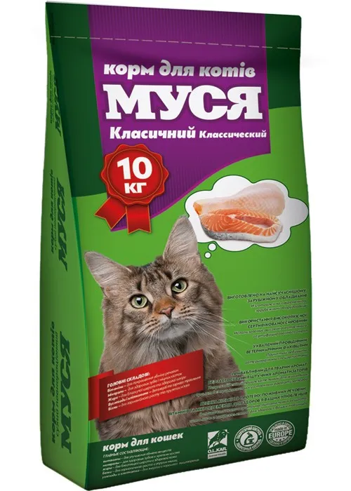 O.L.K.A.R. Муся сухий корм для котів (класік), 1 кг (мішок 10 кг)