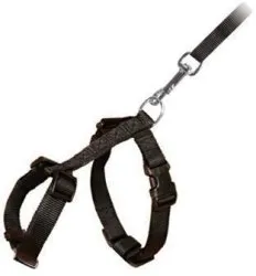 CoLLaR Dog Extremе шлея з нейлону регульована з повідцем (чорний), W 15, А 40-55 см