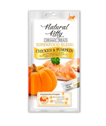 Natural Kitty Creamy Treats Chicken & Pumpkin курка & гарбуз 4*12г SNK22102
