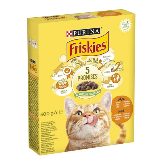 Friskies коробка 300г Курка, овочі