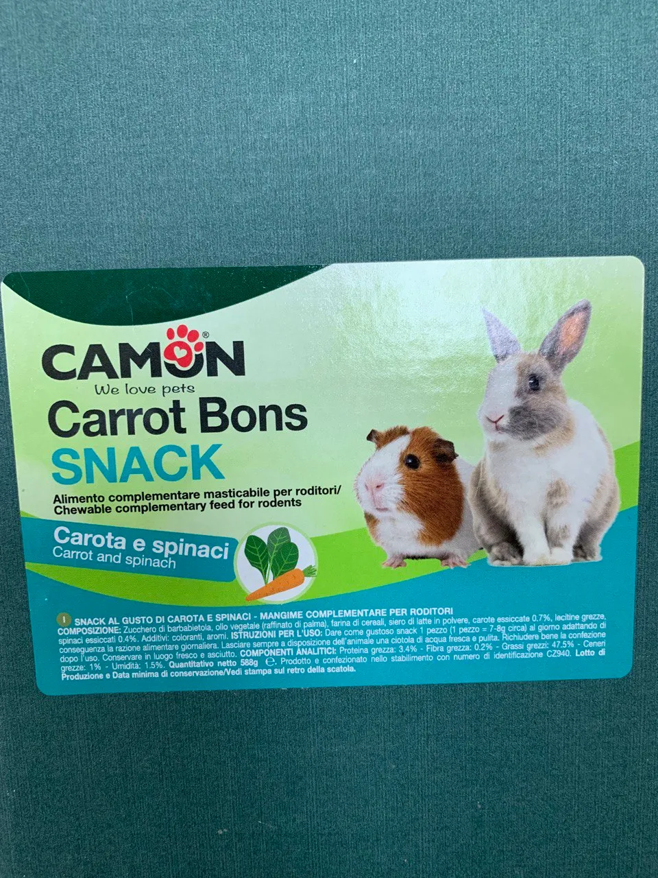 CarotinaCiok Camon для гризунів, 6см H307