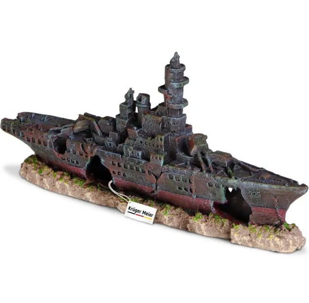 Декорація "Затонулий корабель" Kruger Meier Battleship 23*5*11см КМ24411