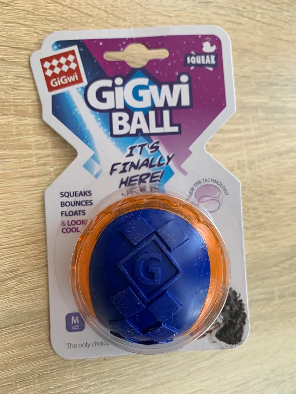 6194 Іграшка для собак М'яч GiGwi Ball with Squeaker biue/orange, М