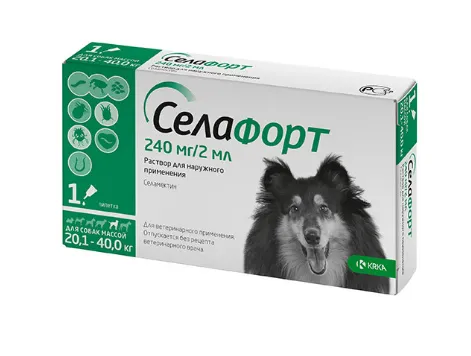 Селафорт для собак, стоп-он 240мг  від 20,1 до 40кг №1 