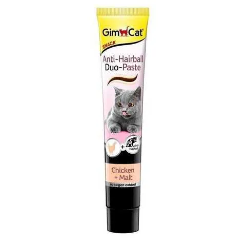 417233 GimCat DUO-паста для виводу шерсті+курка 50г
