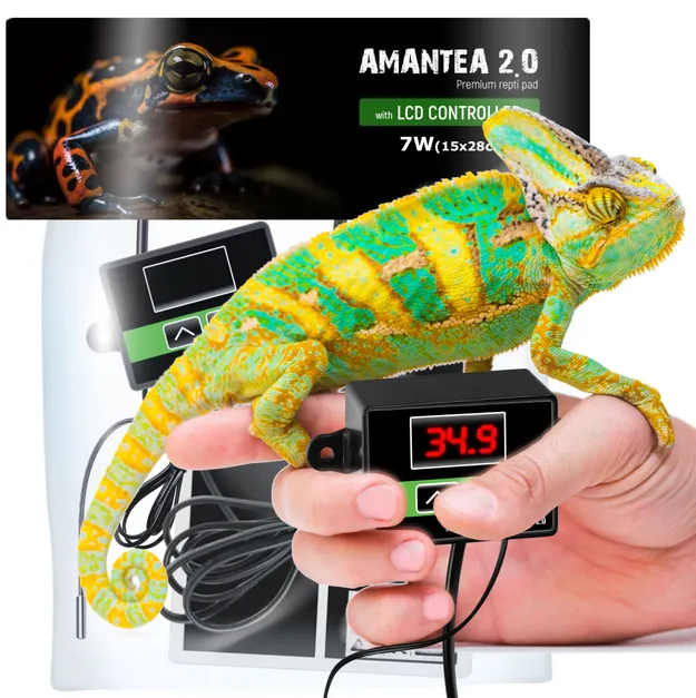 Нагрівальний мат з термостатом Terrario Amantea 2.0 7W 28x15см