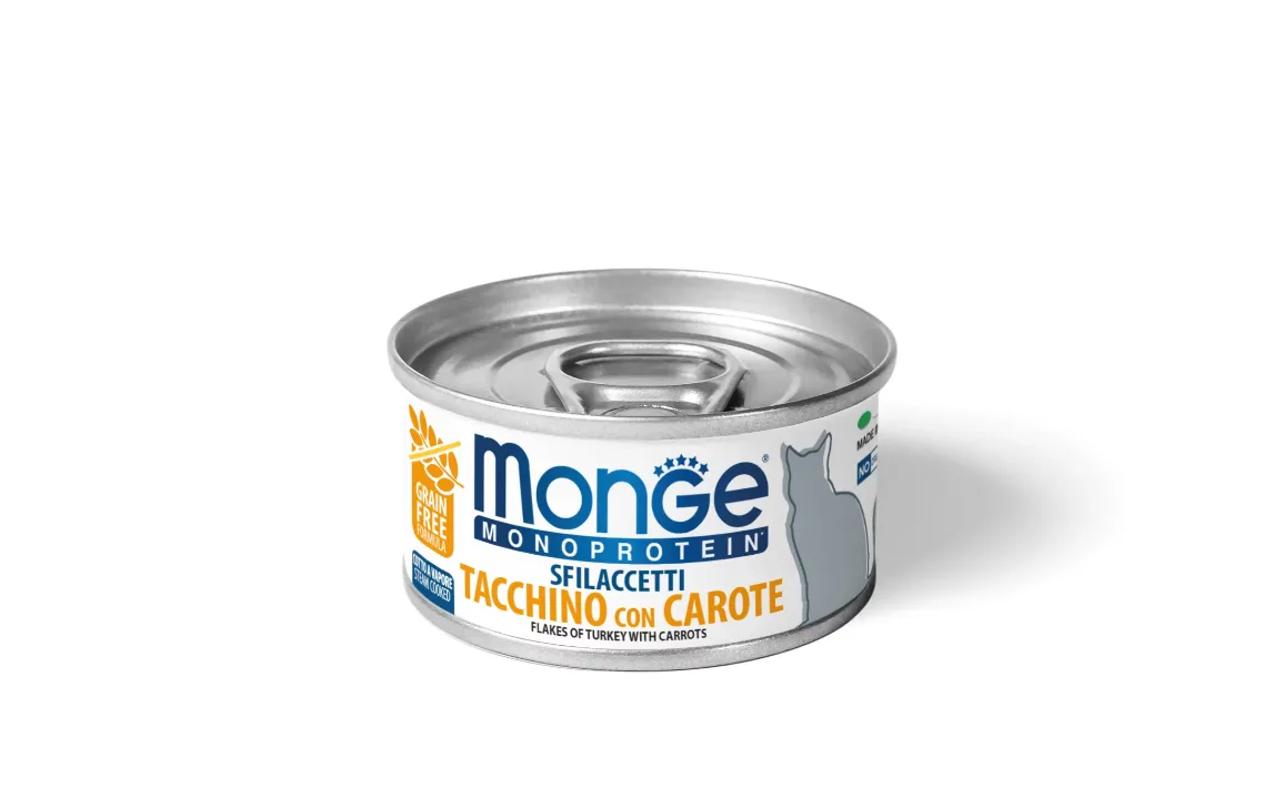 Monge Flakes Monoprotein Cat Turkey/Carrot індичка/морква, консерва для котів 80г