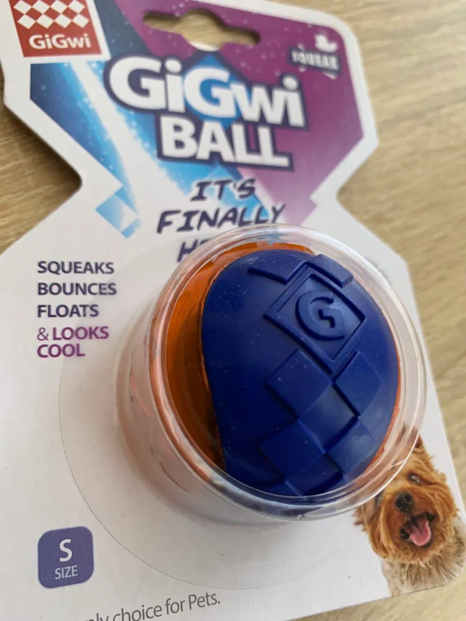 6294 Іграшка для собак М'яч GiGwi Ball with Squeaker biue/orange,S