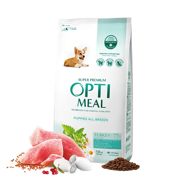 Optimeal для цуценят всіх порід індичка 1,5кг