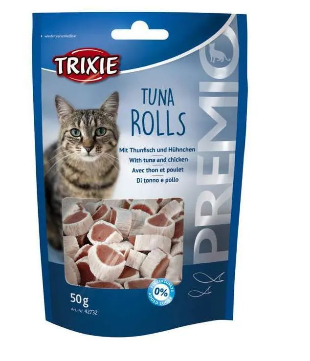 42732 Ласощі для котів Trixie Premio Tuna Rolls тунець, курка 50г