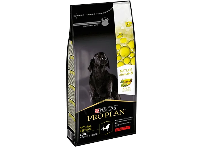 ProPlan, НАТ-ЕЛЕМ-Захист з ялович. та оливк.олі для собак серніх та великих порід, Чут.шкірою 2кг