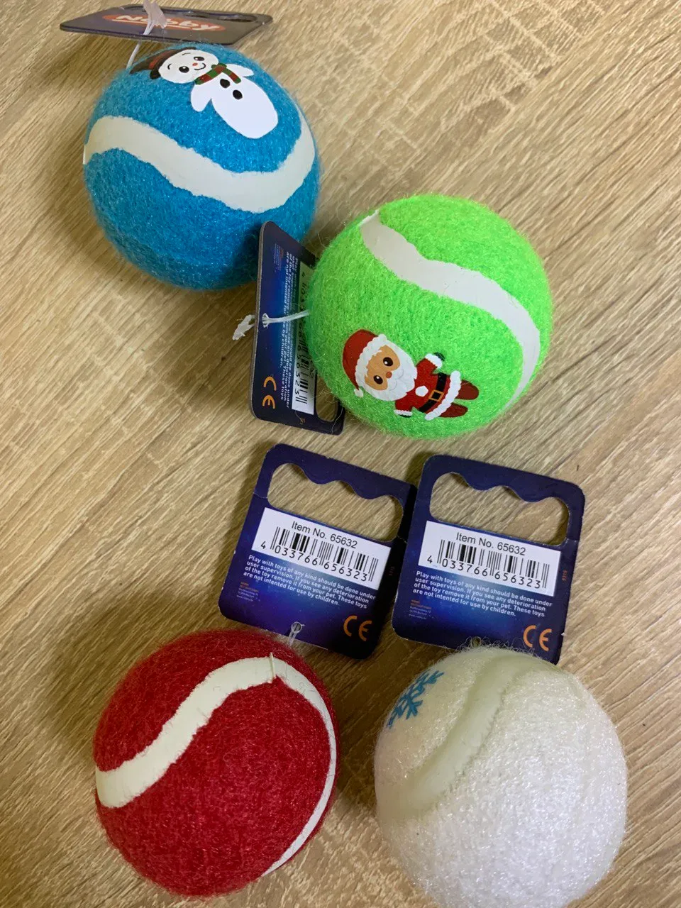65632 М'яч Xmas тенісний "Новорічний" 5см